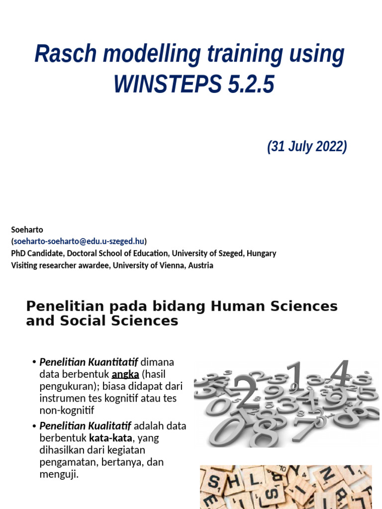 Rasch Measurement Training - Winsteps | PDF