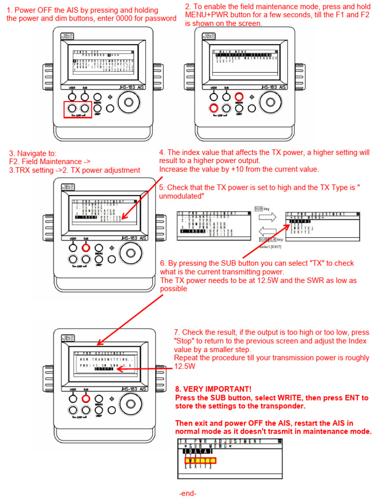 JHS - 183 TX Power Adjustment Print | PDF