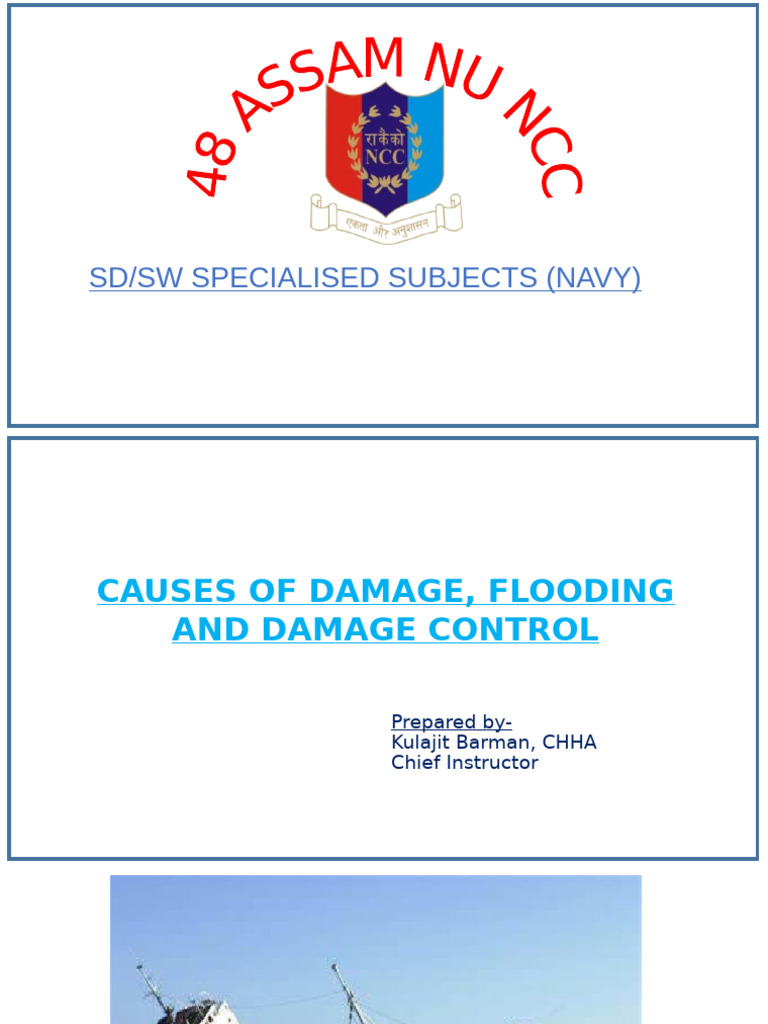 DAMAGE CONTROL For SD SW SPL SUBJECT | PDF | Ships | Water Transport