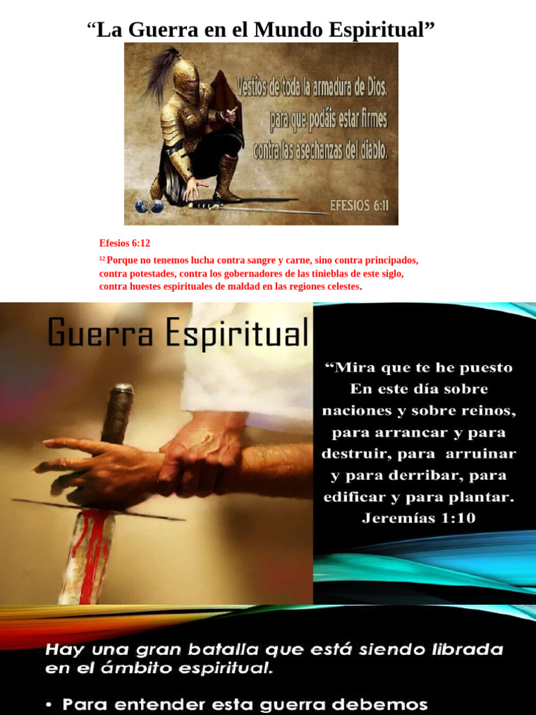 Estrategias en la Guerra Espiritual | PDF | Espada | Satán