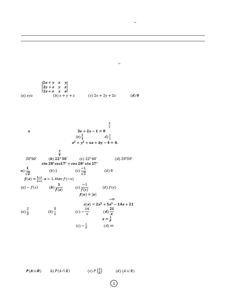 11th Standard Business Mathematics Exam Paper | PDF | Demand | Circle