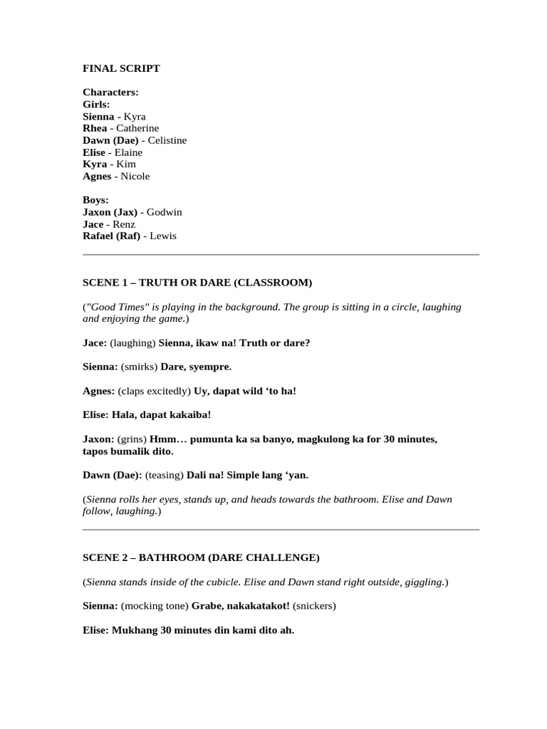 Final Script DRR | PDF