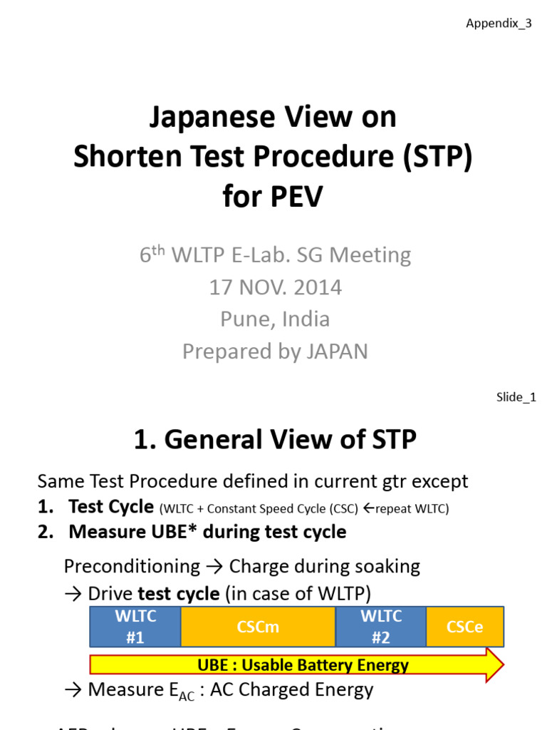 Japan's STP for PEV Testing Overview | PDF