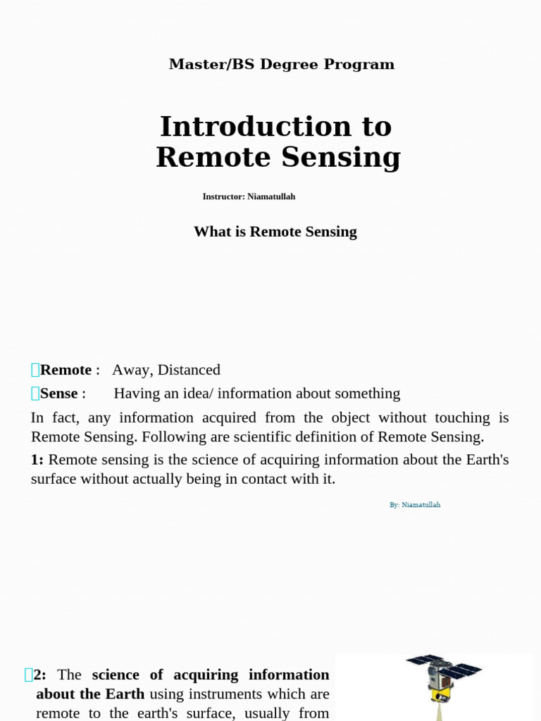 Introduction to Remote Sensing Basics | PDF | Remote Sensing ...