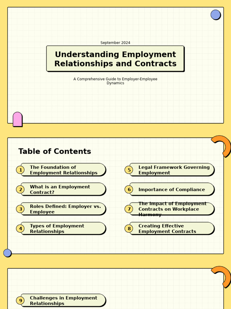 Employment Contracts and Relationships Guide | PDF | Employment ...