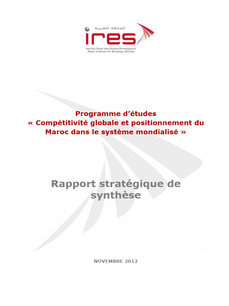 Compétitivité du Maroc dans la mondialisation | PDF | Maroc | Banques