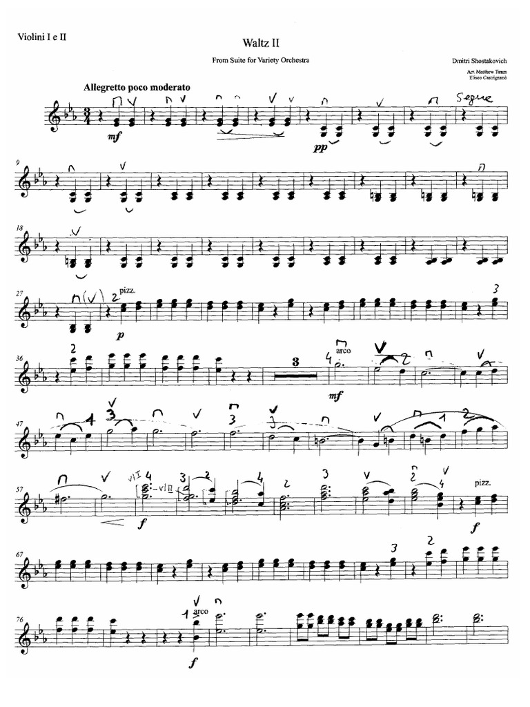 06. Shostakovich, Waltz 2_vl.1 e 2 | PDF