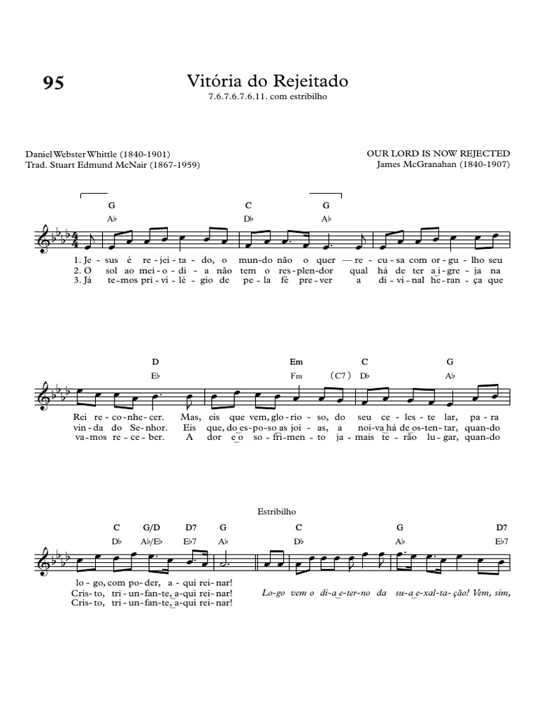 Vitória do Rejeitado: Letra e Música | PDF