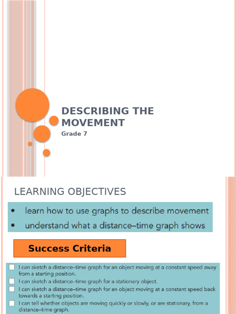 GR 7 3.3 Describing The Movement | PDF