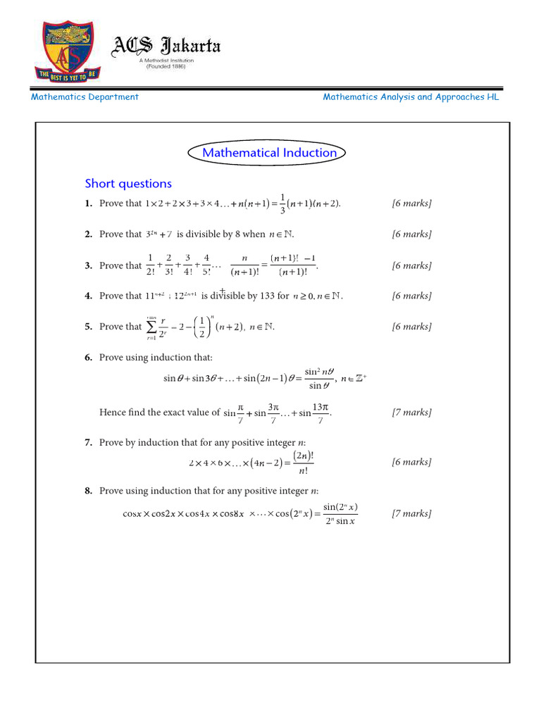 11 ACS Rheanna Mahboobani - Mathematical Induction - More Practices ...