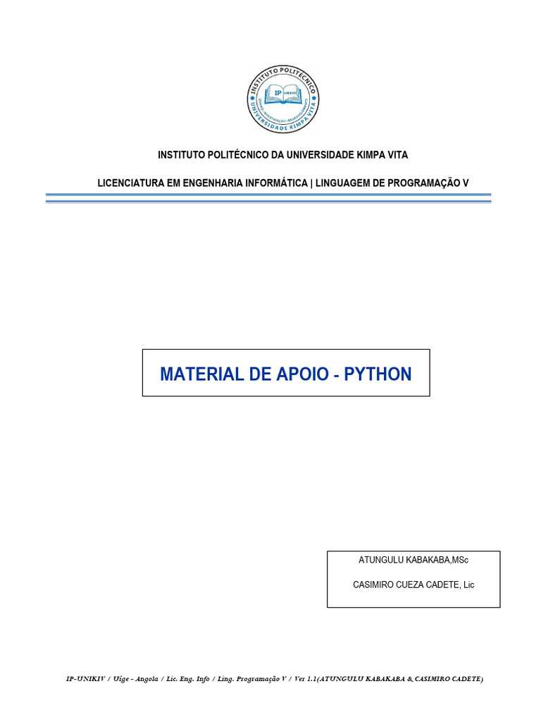 Blocos na Programação com Python | PDF | Python (linguagem de ...