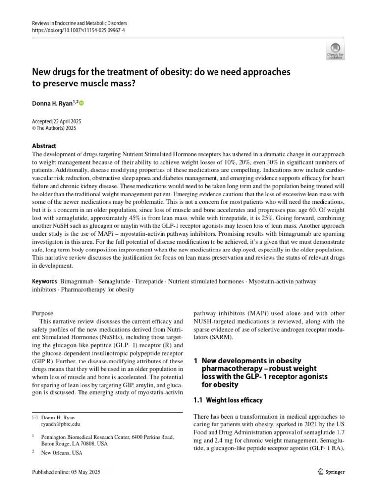 New Drugs For The Treatment of Obesity Do We Need Approaches To | PDF ...