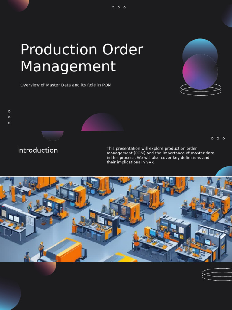 Production Order Management | PDF | Infographics | Business