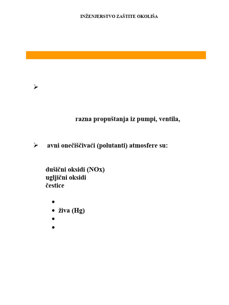 poglavlje-UTJECAJI EMISIJE U ATMOSFERU-1 | PDF