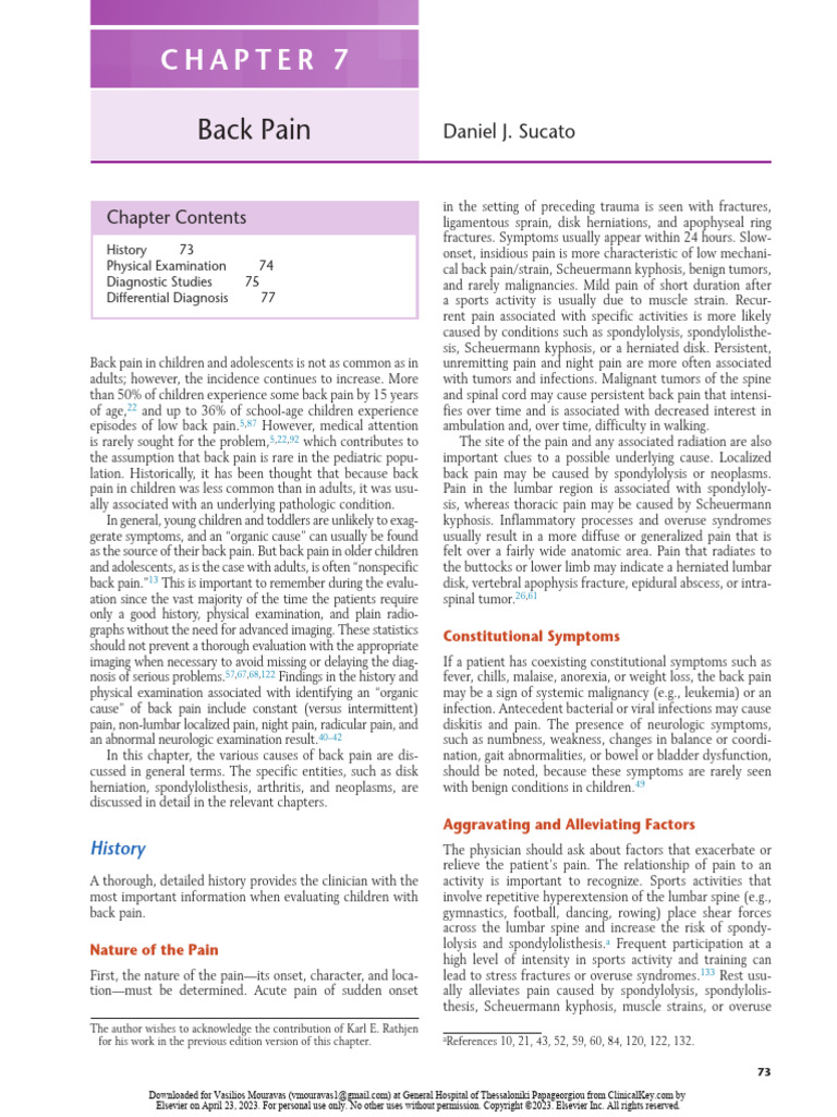 7 - Back Pain | PDF | Back Pain | Medical Imaging