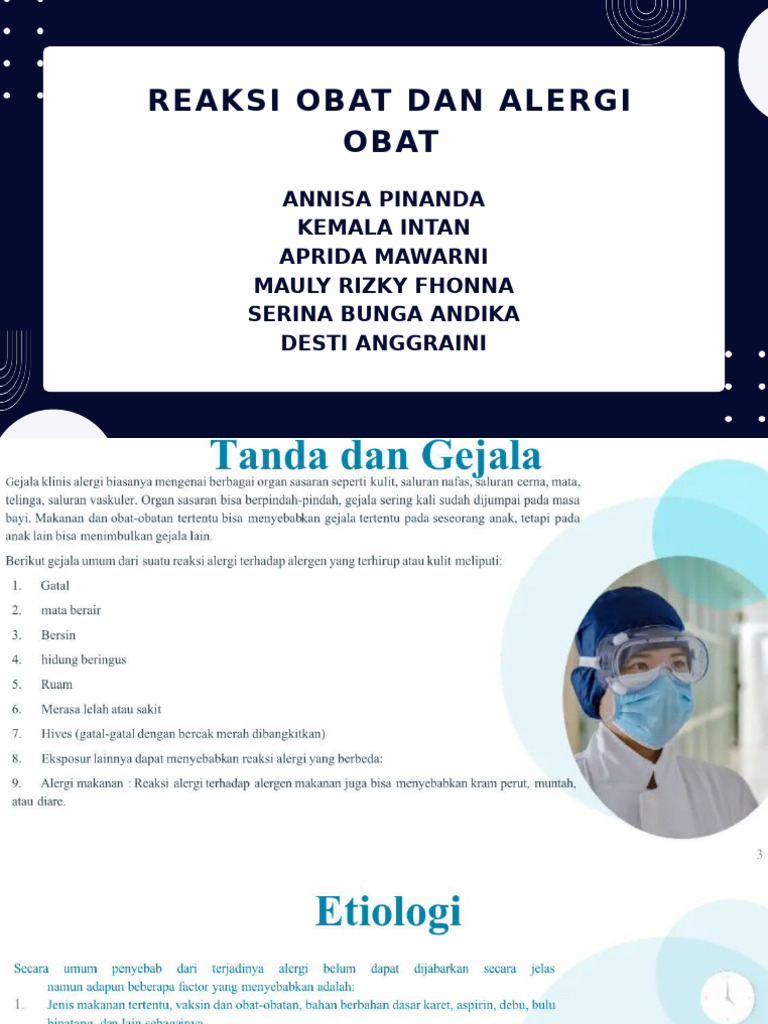 Reaksi Obat dan Alergi: Panduan Lengkap | PDF