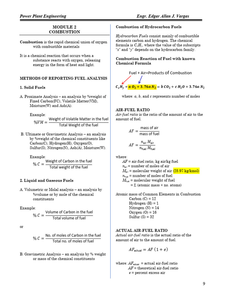 Fuel Combustion Analysis Methods | PDF | Combustion | Fuels