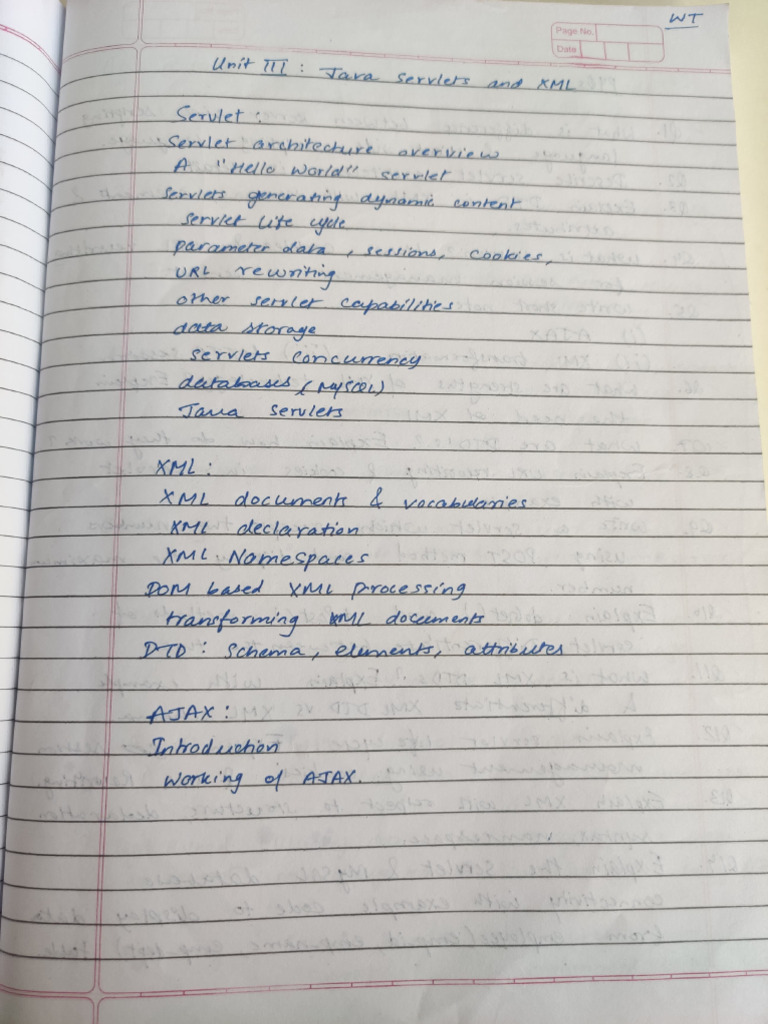 WT Unit 3 Notes | PDF