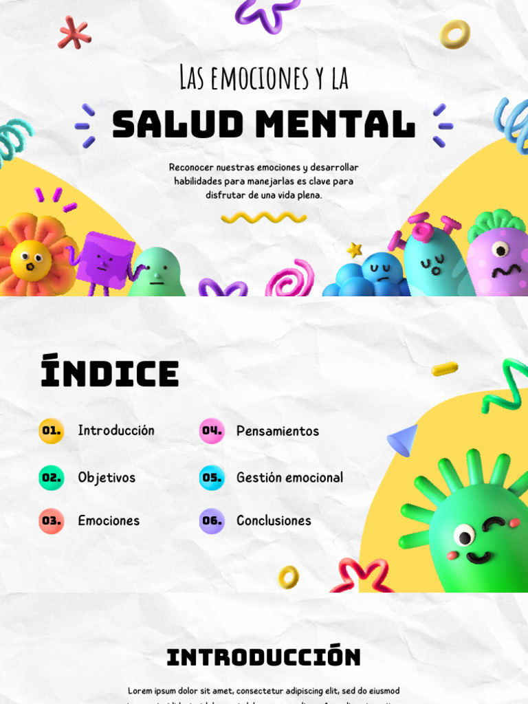 Las Emociones y La Salud Mental | PDF
