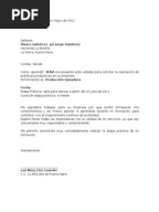 Carta Solicitud Cupo Academico
