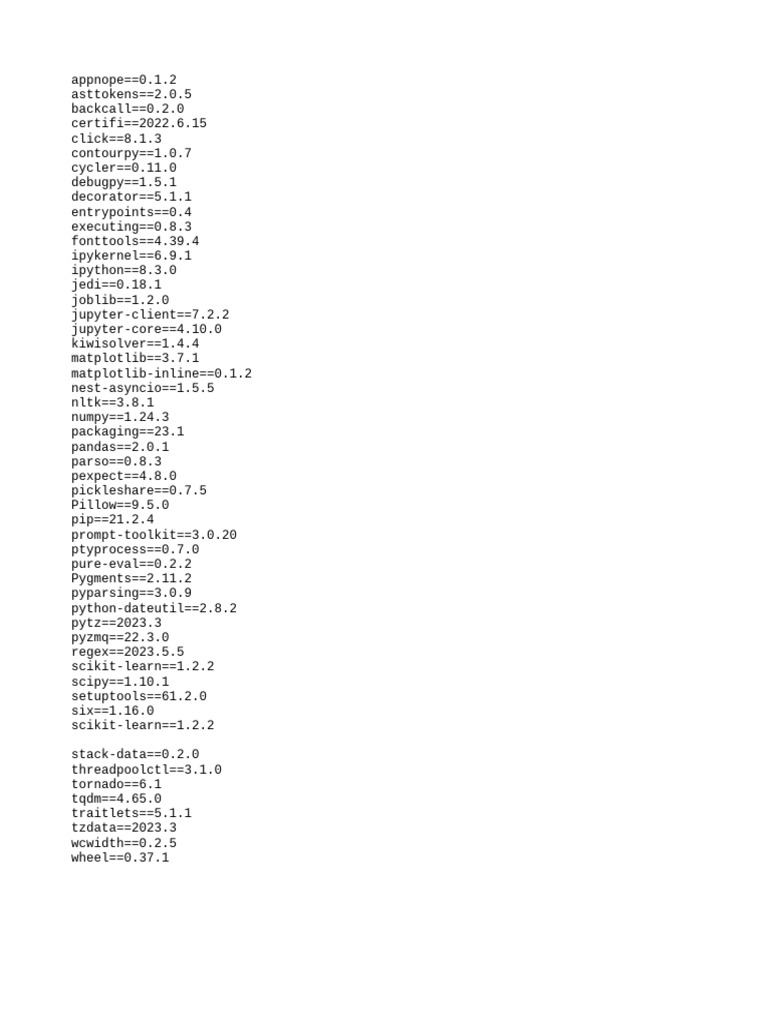 Python Package Dependencies List | PDF