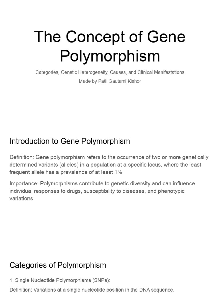 Untitled Presentation | PDF | Single Nucleotide Polymorphism | Gene