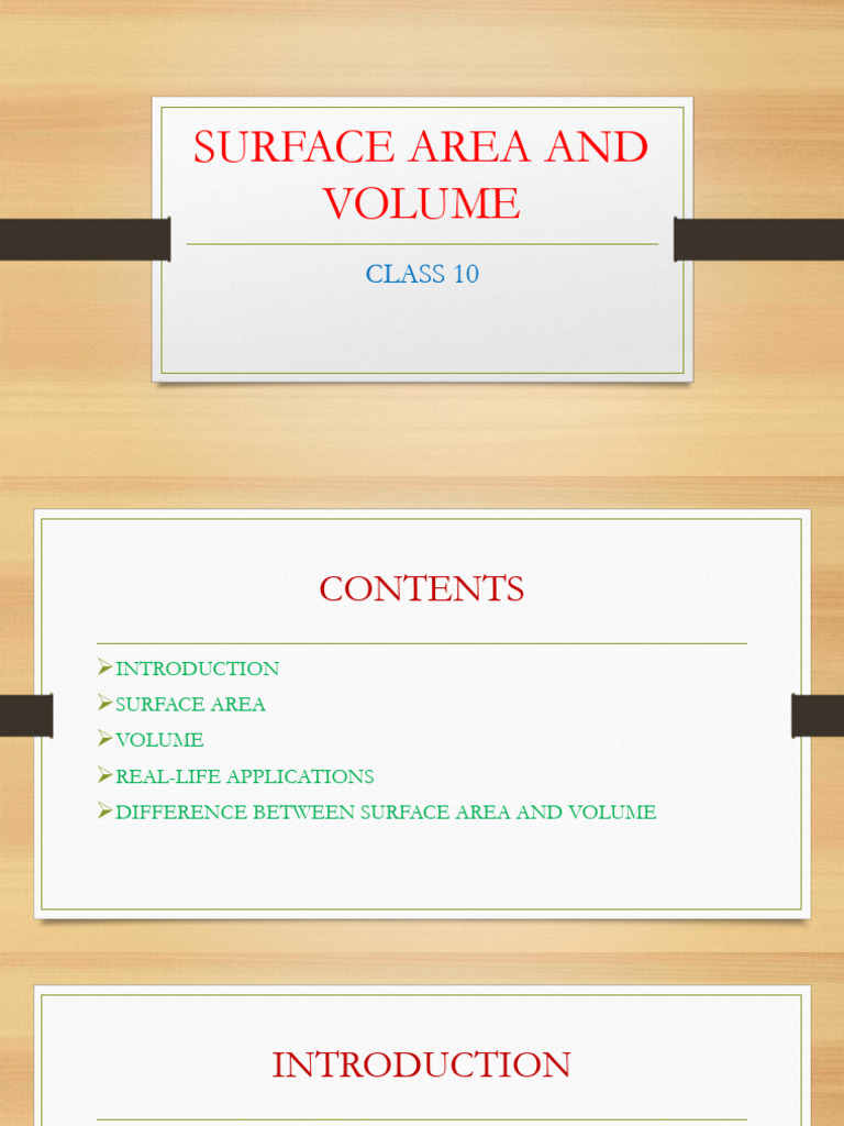 Surface Area And Volume Pdf Volume Surface Area