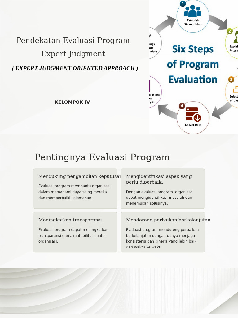 Evaluasi Program dengan Expert Judgment | PDF