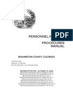 Personnel Policies & Procedures Manual: Washington County, Colorado