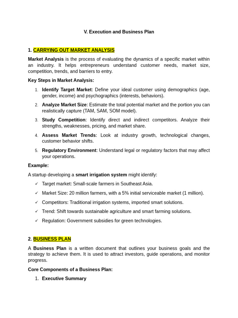 V Techno Executive and Business Plan | PDF | Lean Startup | Debits And ...