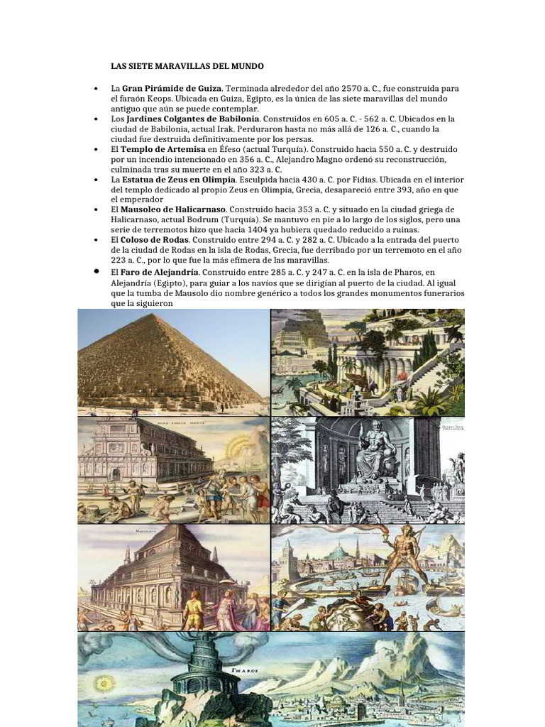 7 MARAVILLAS DEL MUNDO ANTIGUO | PDF