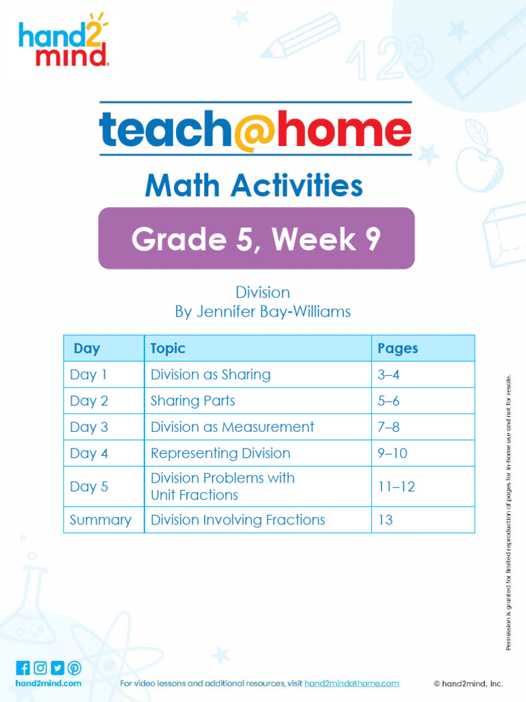 Grade 5 Division Activities: Week 9 | PDF | Mathematics | National ...