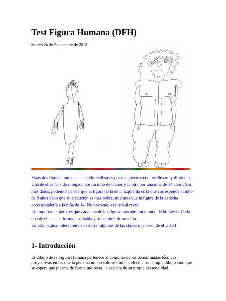Análisis del Test de Figura Humana | PDF | Las emociones | Ansiedad
