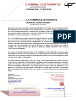 CGE 11-03-12 Comunicado de Prensa - Inicia Consulta Estudiantil