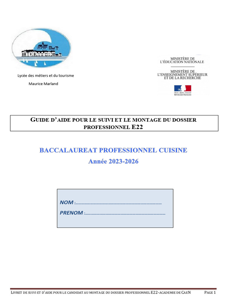 Guide pour le Dossier Professionnel E22 | PDF | Stock | Logiciel