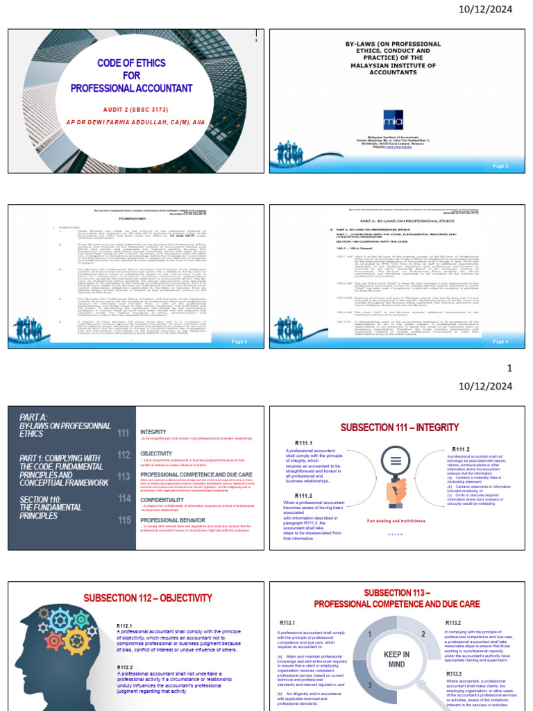 Code of Ethics for Professional Accountants | PDF | Confidentiality | Audit