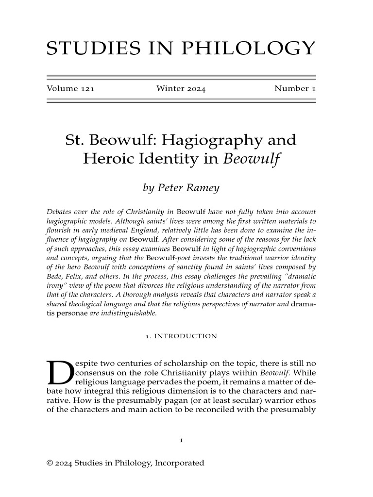 Hagiography's Influence on Beowulf | PDF | Beowulf | Devil