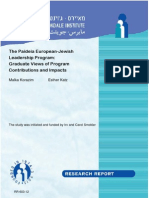 The Paideia European-Jewish Leadership Program: Graduate Views of Program Contributions and Impacts