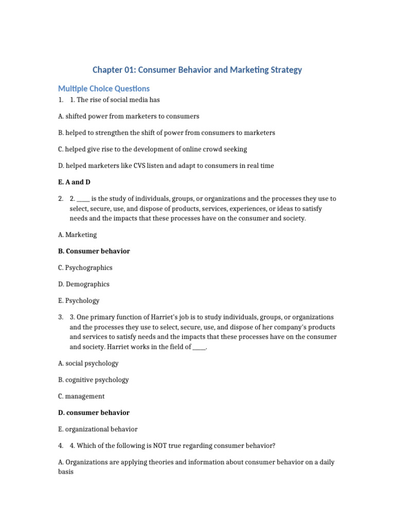 Understanding Consumer Behavior Concepts | PDF | Marketing | Behavior