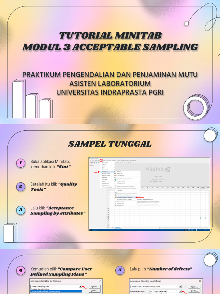 Tutorial Minitab: Sampling Acceptable | PDF