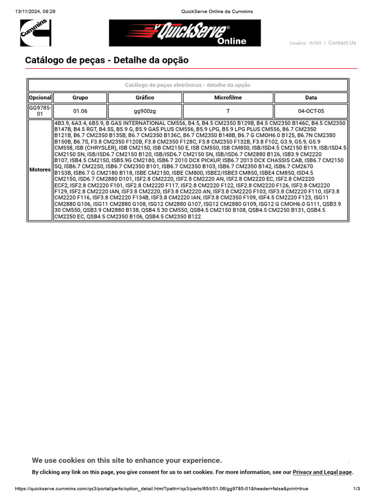 QuickServe Parts for Cummins Engines | PDF | Vehicle Technology ...