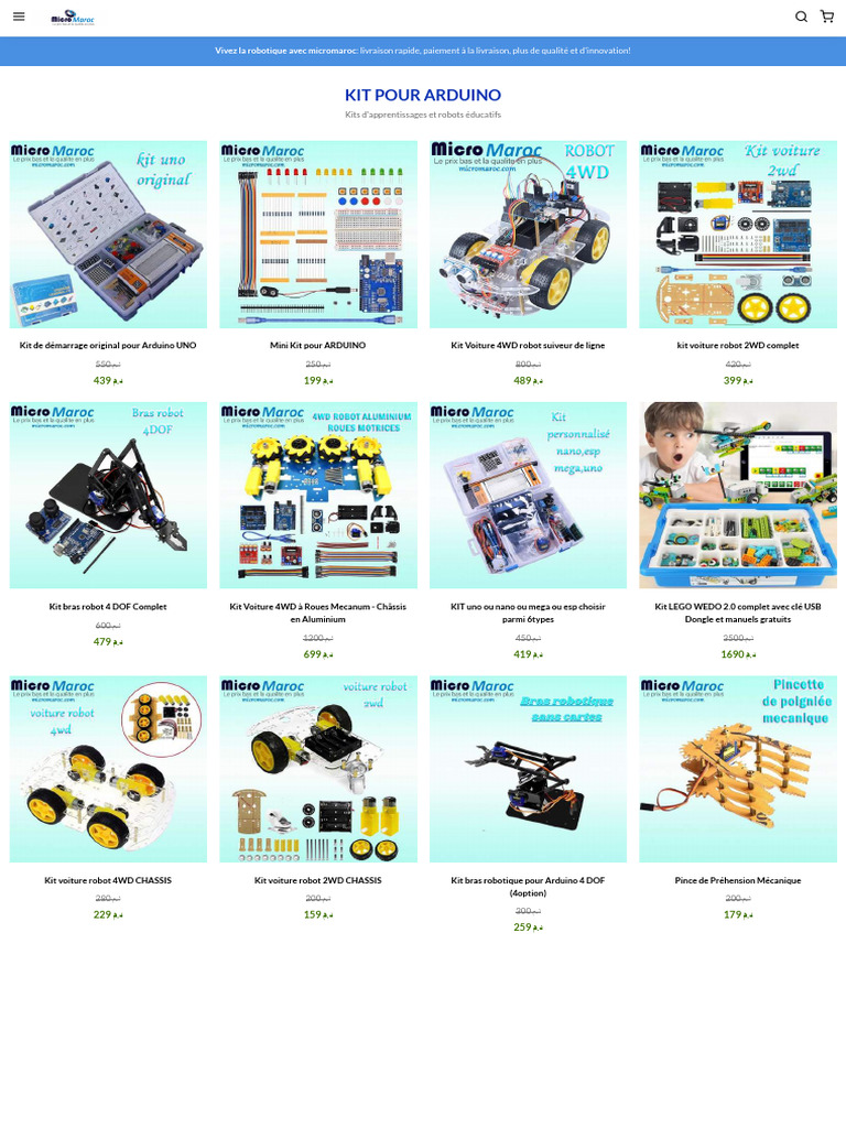 Kits de robotique et Arduino Maroc | PDF | Électrotechnique ...