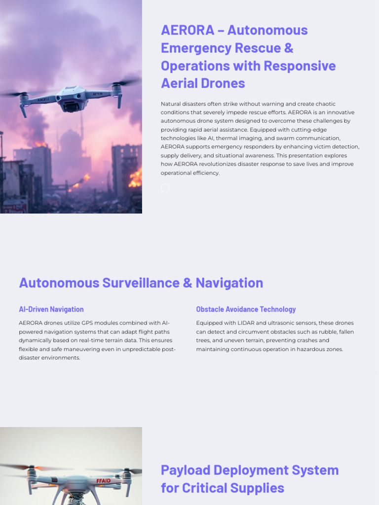 AERORA Autonomous Emergency Rescue and Operations With Responsive ...