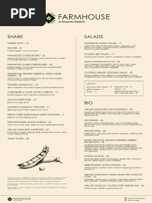 Farmhouse menu