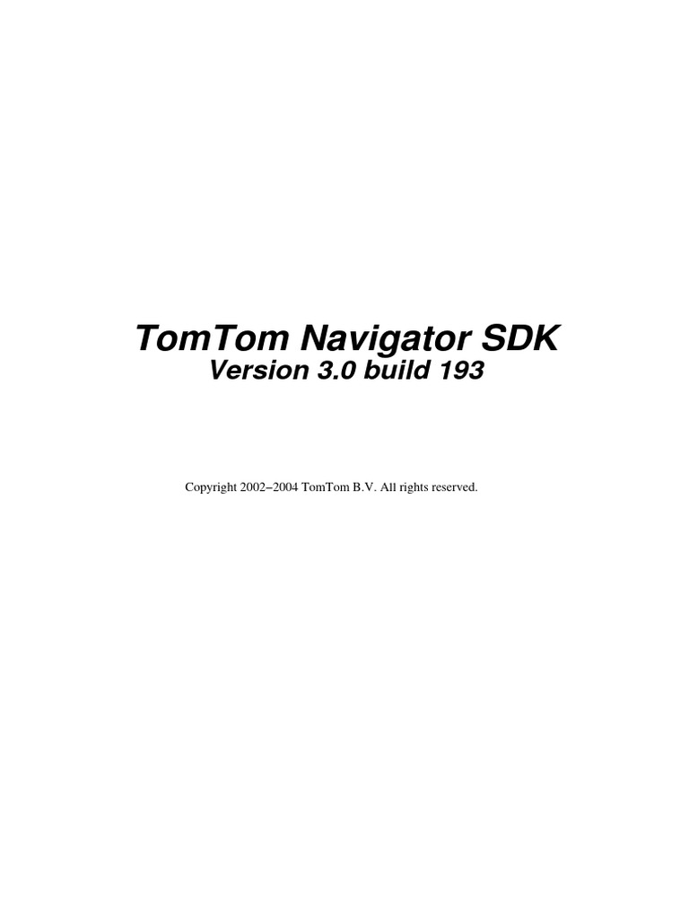 TomTom Navigator SDK Installation Guide | PDF | Computing | Software