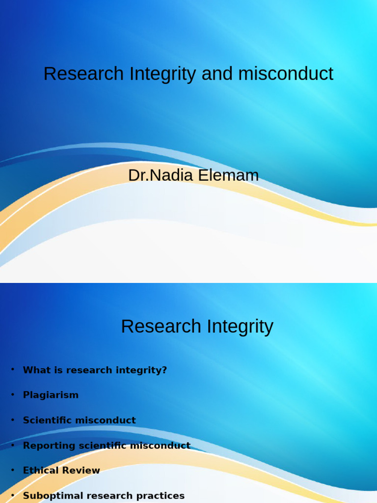 Understanding Research Integrity and Misconduct | PDF | Plagiarism ...