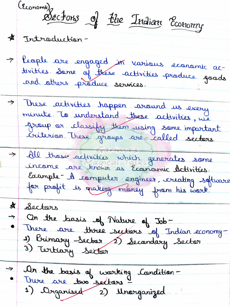 Sectors of Indian Economy Overview | PDF
