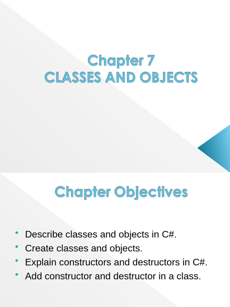 Unit 7 Classes and Objects | PDF