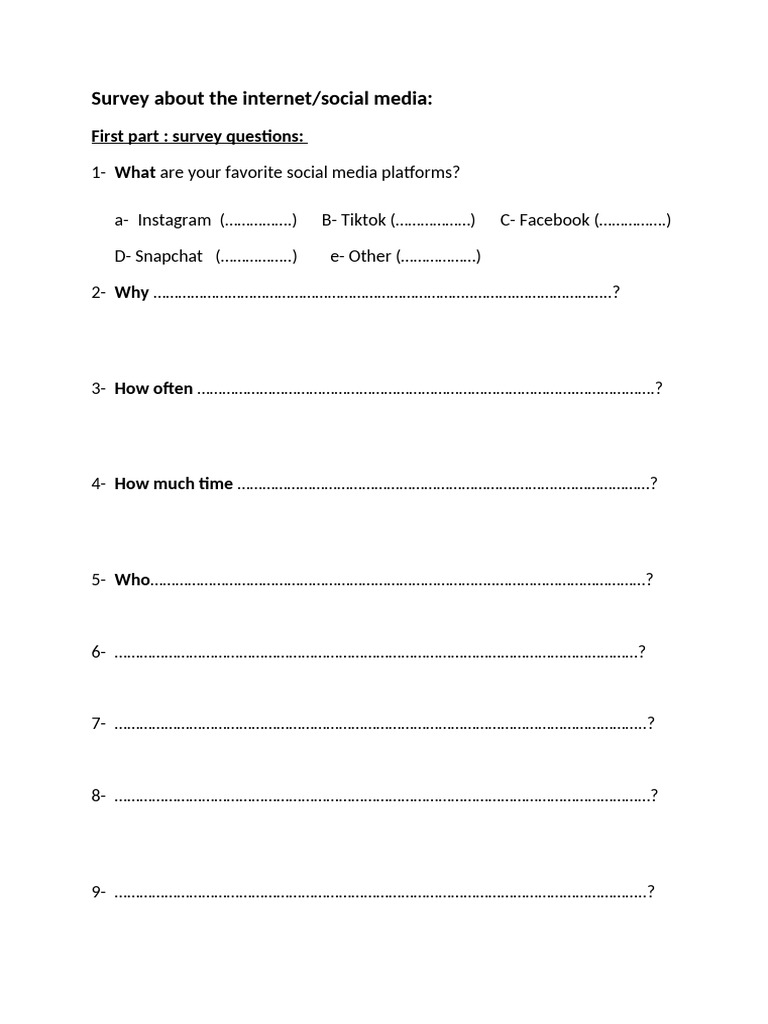 Social Media Usage Survey Insights | PDF