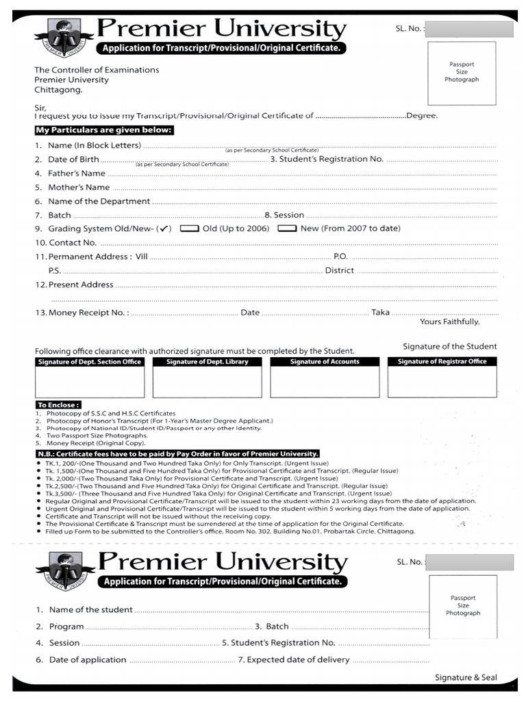 Application For Certificate and Procedure | PDF